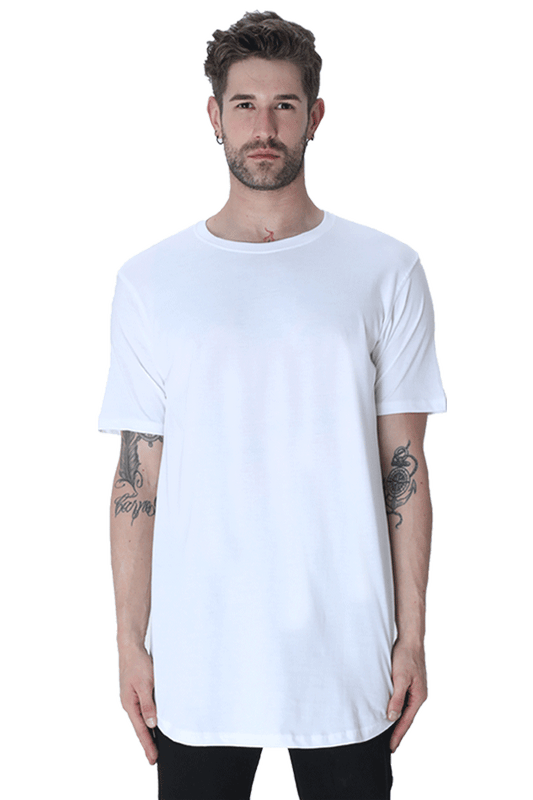 Longline Curved Hem T-Shirt